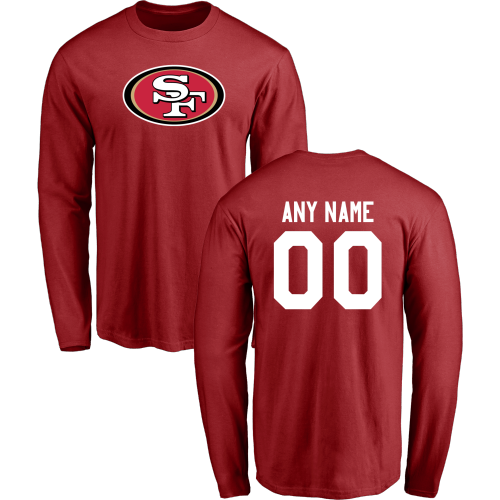 Men San Francisco 49ers Design-Your-Own Long Sleeve Custom NFL T-Shirt->nfl t-shirts->Sports Accessory